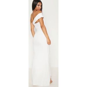 White Cross Strap Detail Maxi Dress